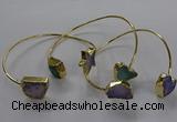 CGB945 13*18mm - 18*18mm freeform druzy agate bangles