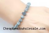 CGB9454 8mm, 10mm matte sesame jasper & cross hematite power beads bracelets