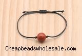 CGB9923 Fashion 12mm red jasper adjustable bracelet jewelry