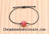 CGB9956 Fashion 12mm red banded agate adjustable bracelet jewelry