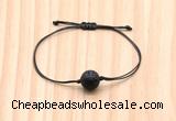 CGB9966 Fashion 12mm black lava adjustable bracelet jewelry