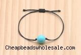 CGB9976 Fashion 12mm blue howlite adjustable bracelet jewelry