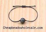 CGB9985 Fashion 12mm black labradorite adjustable bracelet jewelry