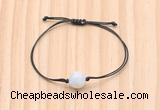 CGB9987 Fashion 12mm white moonstone adjustable bracelet jewelry