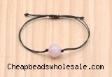 CGB9991 Fashion 12mm rose quartz adjustable bracelet jewelry