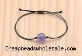 CGB9994 Fashion 12mm amethyst gemstone adjustable bracelet jewelry