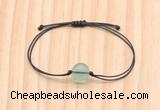 CGB9998 Fashion 12mm green fluorite adjustable bracelet jewelry