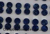 CGC114 14mm flat round druzy quartz cabochons wholesale