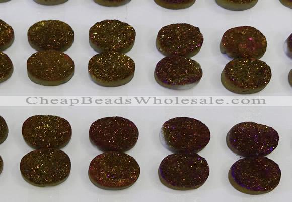 CGC194 15*20mm oval druzy quartz cabochons wholesale