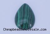 CGC30 2pcs 13*18mm flat teardrop natural malachite gemstone cabochons