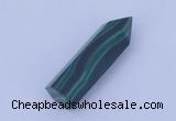 CGC43 10*30mm faceted column natural malachite gemstone cabochons