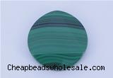 CGC44 24mm faceted coin natural malachite gemstone cabochons