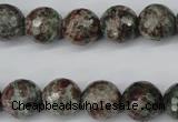 CGG05 15.5 inches 14mm faceted round ghost gemstone beads wholesale