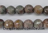 CGG14 15.5 inches 10mm faceted round ghost gemstone beads wholesale