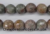 CGG15 15.5 inches 12mm faceted round ghost gemstone beads wholesale