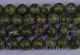 CGJ350 15.5 inches 4mm round green bee jasper beads wholesale