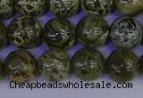 CGJ353 15.5 inches 10mm round green bee jasper beads wholesale