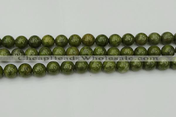 CGJ455 15.5 inches 14mm round green jasper beads wholesale