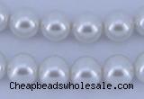 CGL01 10PCS 16 inches 4mm round dyed glass pearl beads wholesale