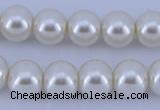 CGL14 10PCS 16 inches 8mm round dyed glass pearl beads wholesale