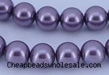 CGL143 10PCS 16 inches 6mm round dyed glass pearl beads wholesale