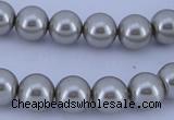 CGL172 10PCS 16 inches 4mm round dyed glass pearl beads wholesale