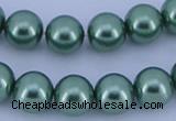 CGL222 10PCS 16 inches 4mm round dyed glass pearl beads wholesale