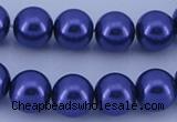 CGL270 5PCS 16 inches 20mm round dyed plastic pearl beads wholesale