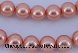 CGL293 10PCS 16 inches 6mm round dyed glass pearl beads wholesale