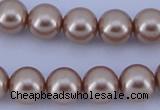 CGL353 10PCS 16 inches 6mm round dyed glass pearl beads wholesale