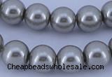 CGL372 10PCS 16 inches 4mm round dyed glass pearl beads wholesale