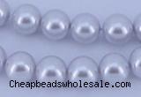 CGL72 10PCS 16 inches 4mm round dyed glass pearl beads wholesale