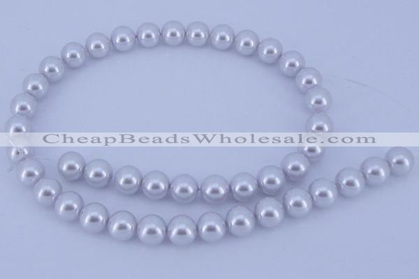 CGL75 5PCS 16 inches 10mm round dyed glass pearl beads wholesale