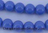 CGL806 10PCS 16 inches 4mm round heated glass pearl beads wholesale