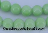 CGL819 10PCS 16 inches 6mm round heated glass pearl beads wholesale