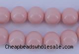 CGL830 10PCS 16 inches 4mm round heated glass pearl beads wholesale