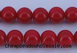 CGL849 10PCS 16 inches 6mm round heated glass pearl beads wholesale