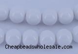 CGL855 10PCS 16 inches 6mm round heated glass pearl beads wholesale