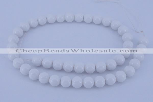 CGL857 5PCS 16 inches 10mm round heated glass pearl beads wholesale