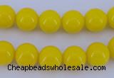 CGL860 10PCS 16 inches 4mm round heated glass pearl beads wholesale