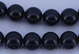 CGL902 10PCS 16 inches 4mm round heated glass pearl beads wholesale