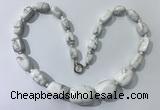 CGN122 22 inches 10*14mm - 20*30mm nuggets white howlite necklaces