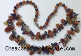 CGN530 19.5 inches chinese crystal & mixed gemstone beaded necklaces