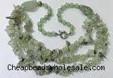 CGN672 22 inches stylish prehnite beaded necklaces wholesale