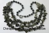 CGN677 22 inches stylish labradorite gemstone beaded necklaces