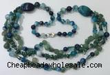 CGN684 23.5 inches chinese crystal & mixed gemstone beaded necklaces