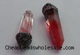 CGP1524 20*65mm - 25*80mm sticks cherry quartz gemstone pendants