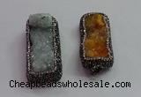 CGP1545 20*40mm - 22*45mm rectangle druzy agate pendants