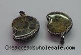 CGP1559 25*30mm - 28*35mm ammonite pendants wholesale