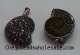 CGP1560 30*36mm - 35*45mm ammonite pendants wholesale